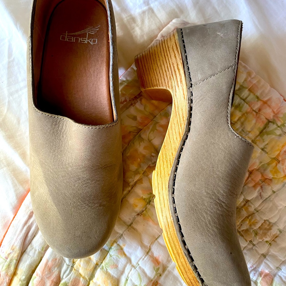 Dansko Taupe Clogs